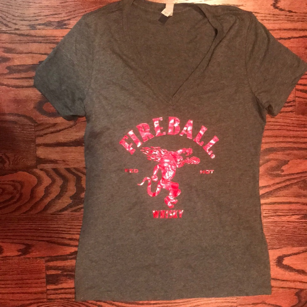 Metallic fireball shirt